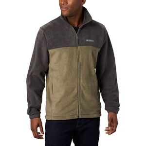 (54) Columbia Men's Fleece Jacket - Charcoal and Khaki